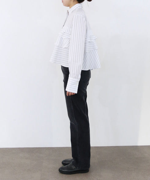 layered raffle blouse